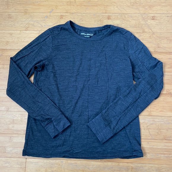 Outdoor Voices Tops - Outdoor Voices Merino Wool Long Sleeve Shirt in Dark Grey